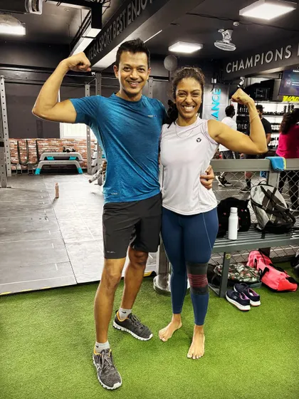 We don't just exercise for ourselves. We do it for each other and for our daughter. Good health is a must-have, and it's our duty to stay healthy for our families. This is what #fitcouplegoals truly means to me.