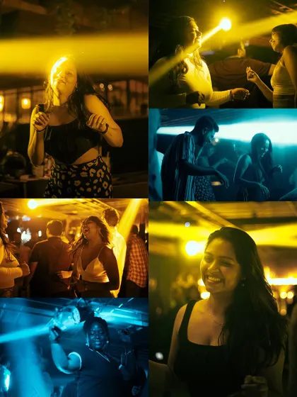A collage showcasing the happy faces and good vibes at Gawky Goose.