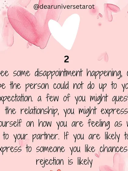 This channeled message is for those who may be facing disappointment in their relationship. The cards suggest your partner may not be meeting your expectations, and you might need to express how you feel.