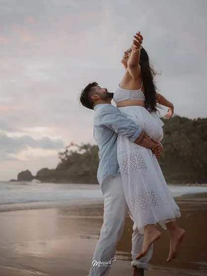 Love is a dance, and on the shores of Goa, we captured the free-spirited rhythm of this couple's connection. Our destination couple shoots are designed to reflect your personality, whether it's playful and adventurous or quiet and romantic.
