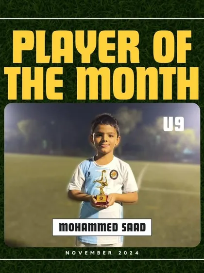 Mohammed Saad, the U9 Player of the Month for November 2024.