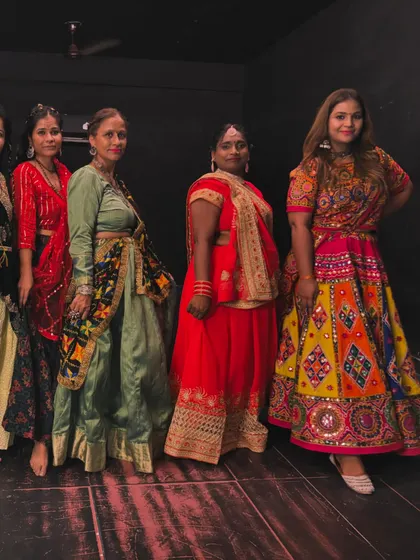 The vibrant colors of Navratri on full display with our wonderfully dressed students.