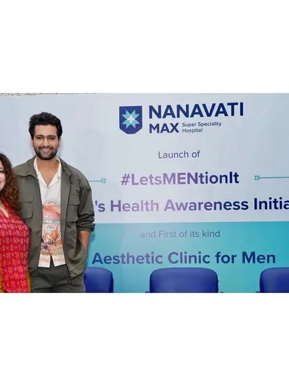 A throwback to the launch of our Men's Health Awareness Initiative, 'LetsMENTIONIt', with Vicky Kaushal. Promoting open conversations about men's health and aesthetic wellness is an important cause I am proud to support.