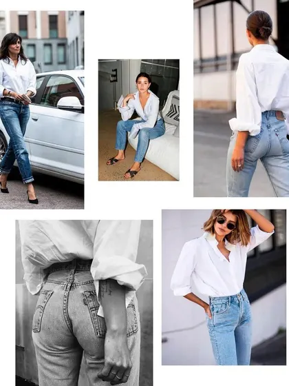 The white shirt and jeans combination is the epitome of effortlessly chic. It's a foundational look in any wardrobe, and I help my clients find the perfect fit for both.