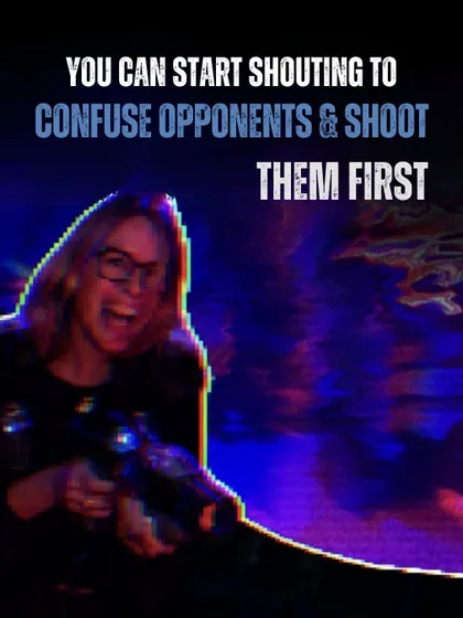 Pro-tip or myth? Shouting to confuse your opponents is a time-honored strategy in the laser tag arena.