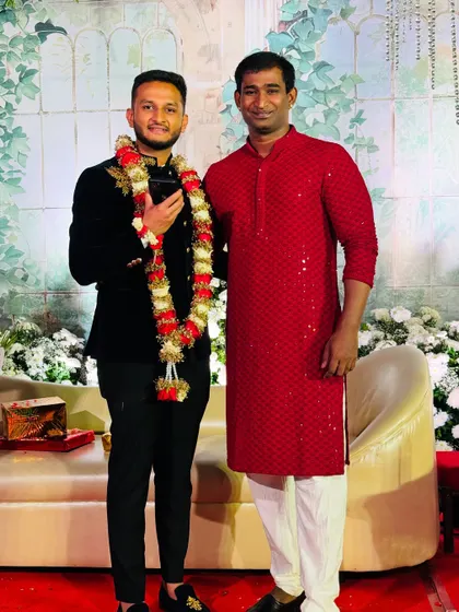 With the groom after his sangeet. It’s always rewarding to see the confidence and joy after weeks of practice.