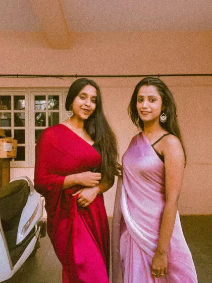 A simple, elegant pose with my friend.