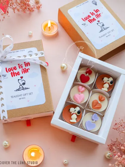 The 6-piece 'Love is in the Air' gift set, beautifully packaged and ready for gifting.