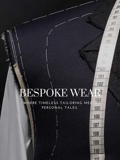 A look at a garment in progress, showcasing the basting stitches that hold it together for a fitting. This crucial step in bespoke tailoring ensures the final piece conforms perfectly to your body, a meeting of timeless technique and personal tales.