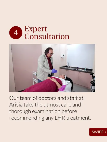 Before any treatment, including Laser Hair Reduction (LHR), our team of doctors provides an expert consultation and thorough examination to ensure the best and safest results.