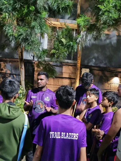 Another coaching moment with the Trail Blazers, fostering a strong bond between the coach and the players.