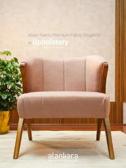 This image highlights the premium Asian Paints fabric used for the Y-Chair's upholstery, showcasing its texture and elegance.