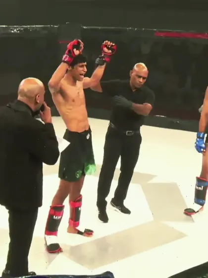 A dominant first-round submission victory at the Ronin Fighting Championship. This image captures the result of relentless grappling training and a killer instinct inside the cage.