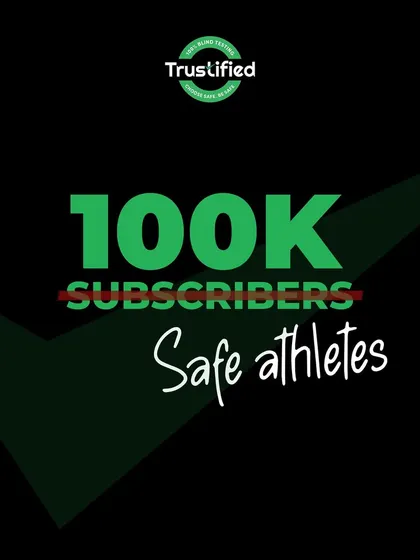 100k Safe Athletes. We've reached 100,000 subscribers on my Trustified YouTube channel. Thank you to every single person who has chosen to prioritize safety and science.