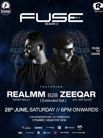 The poster for my B2B extended set with Zeeqar in Goa. These special extended sets allow us to dig deeper into our collections and create a real journey.