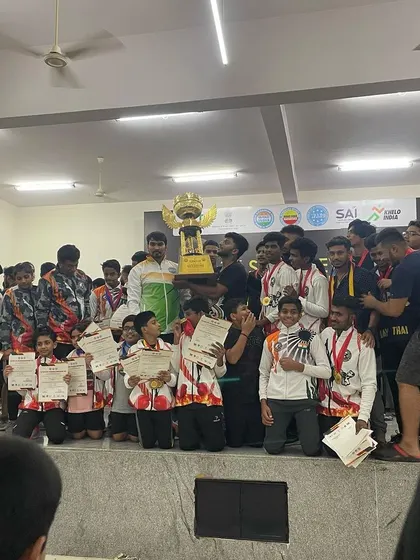 Another angle of our team's celebration. The joy and pride of winning the overall championship trophy is a memory we will cherish.