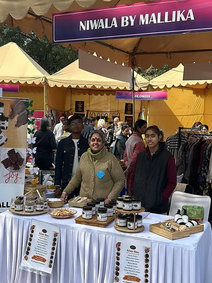 Here I am at one of my market stalls, my happy place! I love meeting all of you in person, sharing stories, and offering a taste of my pickles and chutneys. These events are the best part of my small business journey.