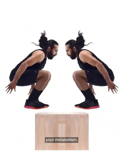 A screengrab from a campaign I did for Ultrahuman, showing a creative take on a box jump.