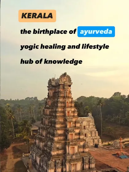 A temple in Kerala, the birthplace of Ayurveda. This ancient system of yogic healing and lifestyle is a holistic science that treats the body, mind, and spirit as one.