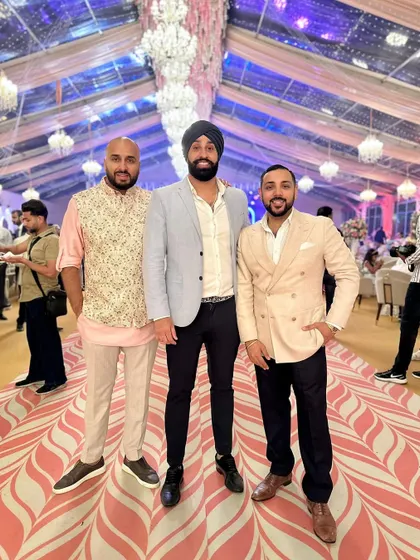 The team at a daytime event in Delhi. It's great to be part of such vibrant and stylish celebrations in India.