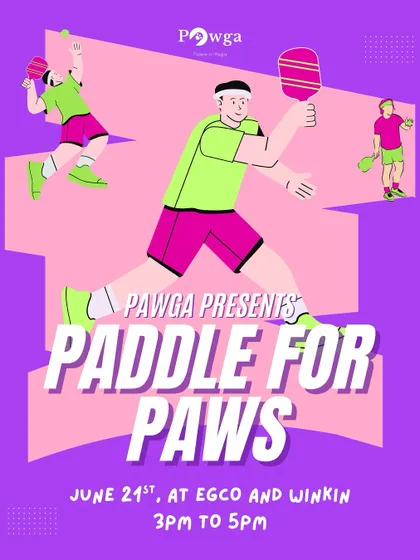 Get ready to Paddle for Paws. Our event posters give you a glimpse of the high-energy, fun-filled day we have planned. It's a full festival with sports, puppies, food, and fundraising all in one.