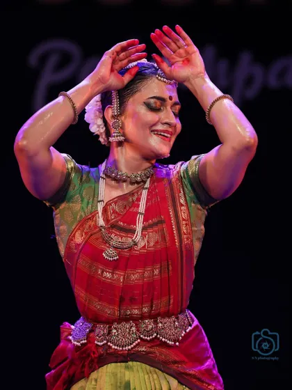 The bliss of performance, captured in a moment of sweat and smiles at the Soorya Parampara Festival.