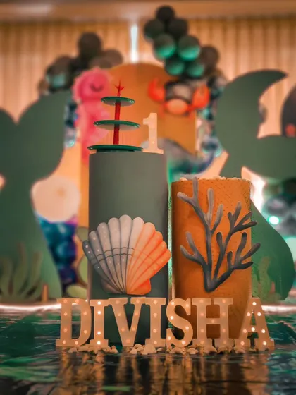 A duplicate of the "Under the Ocean" close-up, highlighting the custom-made props that make my themed parties stand out.