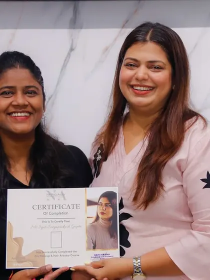 Another graduate from my pro makeup and hair course. It's a joy to see my students ready to start their professional journeys.
