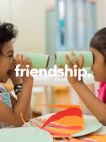 This is what pure joy and friendship look like. We believe that social and emotional growth, sparked by moments like these, is the foundation of a happy childhood.