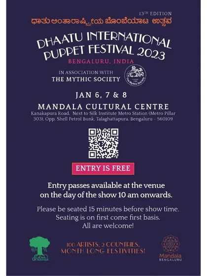 Invitation poster for the 2023 puppet festival.