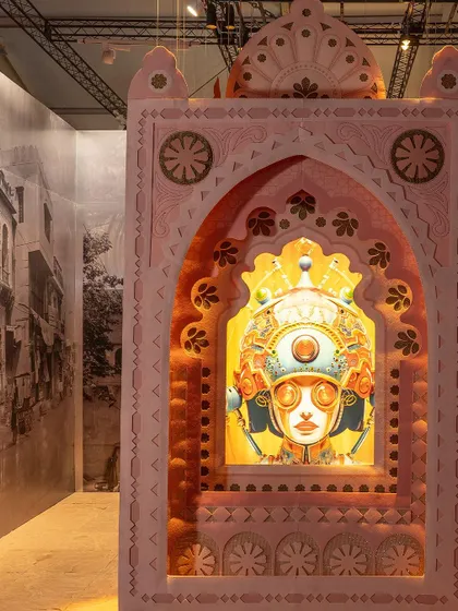 A repeat of image 64, a detail from the 'Indofuturism' installation.