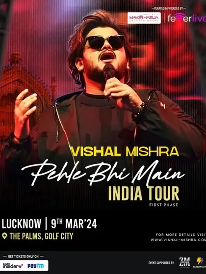 A clean, impactful event poster is crucial for driving ticket sales. This design for Vishal Mishra's Lucknow concert is an example of the professional marketing materials I coordinate as part of my artist management services.
