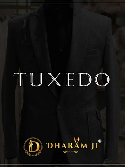 Another graphic for my tuxedo collection, highlighting the sharp silhouette of a dark, tailored jacket.