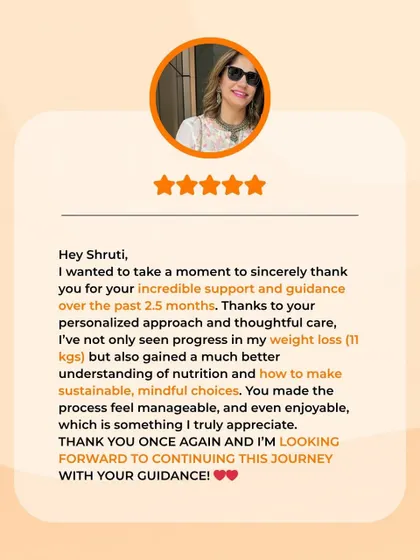 Here is the wonderful feedback from the client who lost 11 kilos. She highlights how the process was manageable and even enjoyable, which is always my goal for every person I work with.
