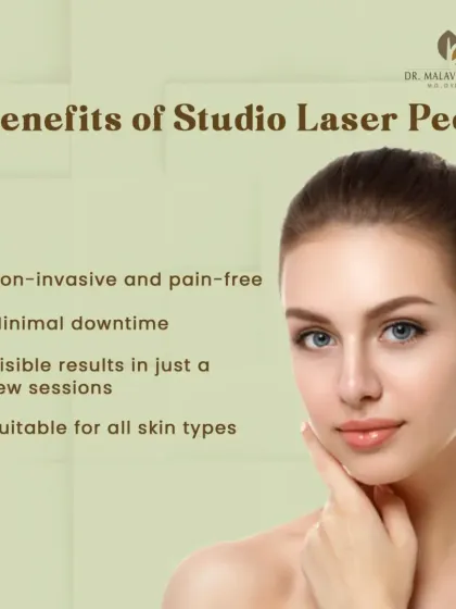 The benefits of a Studio Laser Peel, a type of laser toning, are numerous. It is non-invasive, pain-free, requires minimal downtime, and is suitable for all skin types, with visible results in just a few sessions.