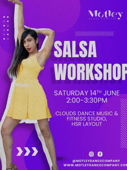 This is an example of a poster for one of our beginner-friendly Salsa workshops. We hold sessions in various locations, making it easy for you to step into the world of Salsa.