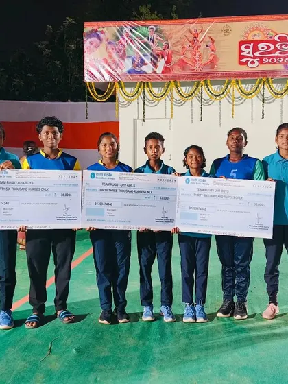 We are thrilled to felicitate 15 of our dedicated Rugby players who were recognized by the Odisha Government for their remarkable achievements at the National Level. Their hard work and passion are an inspiration to us all.
