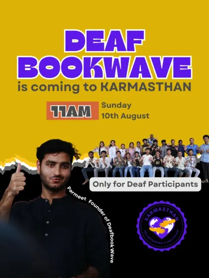 We were so excited to host Deaf Bookwave at Karmasthan, an event exclusively for the Deaf community. It's our commitment to being a Deaf ally and ensuring our space is for everyone.
