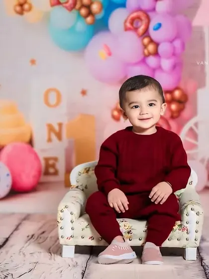 Welcome to the candyshop! This colorful and sweet-themed first birthday shoot features giant candies, balloons, and an ice cream cart for a fun and festive celebration.