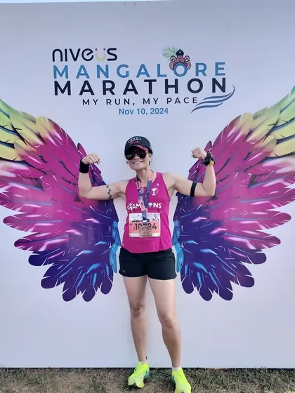 Feeling powerful after the Mangalore Marathon. Even when I don't expect it, the results come, thanks to a solid training base.