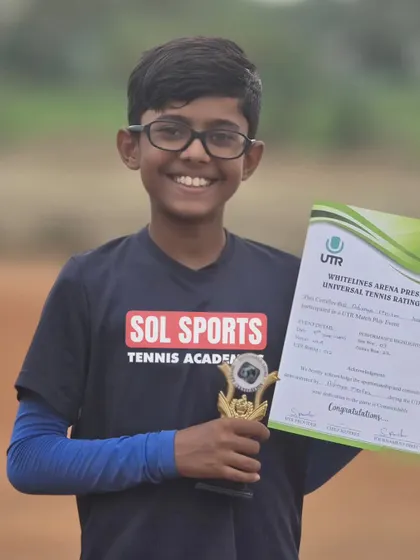 Advaya Moitra, one of our next-generation superstars, after winning the UTR Junior French Open U10 Series. We are passionate about developing talent from the earliest stages of the game.