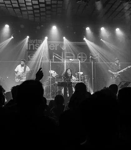 Another angle from our gig, showing the crowd completely into the music. This is the connection that makes live music so special.