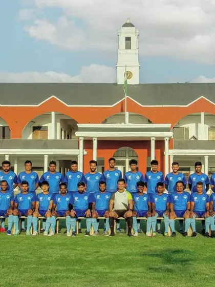 The official group photograph from the AFC 'B' Licence course at Minerva Punjab, featuring our founder.