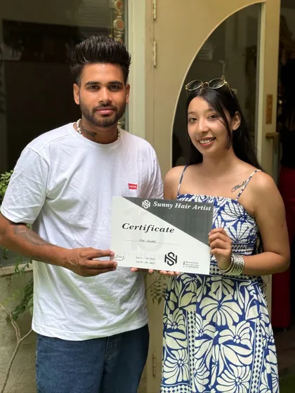 Another talented artist completes the journey. My goal is to see every student leave my Delhi studio with confidence and a new level of professional skill.