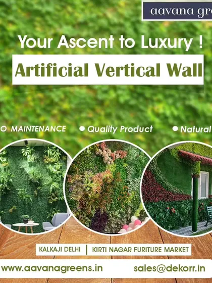 Your ascent to luxury. This collage shows the versatility of our artificial vertical walls, from creating a cozy green nook on a balcony to a full-scale floral wall, all with zero maintenance.