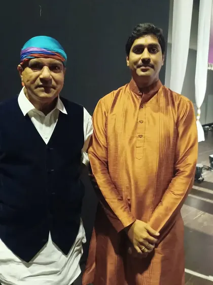 A fan moment with the great playback singer, Shri Suresh Wadekar ji, after a concert.
