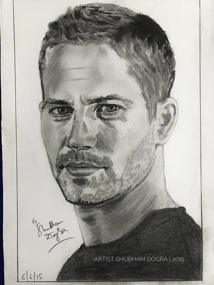 A tribute portrait of the late actor Paul Walker. This was a heartfelt piece I drew in 2015 to honor his memory.
