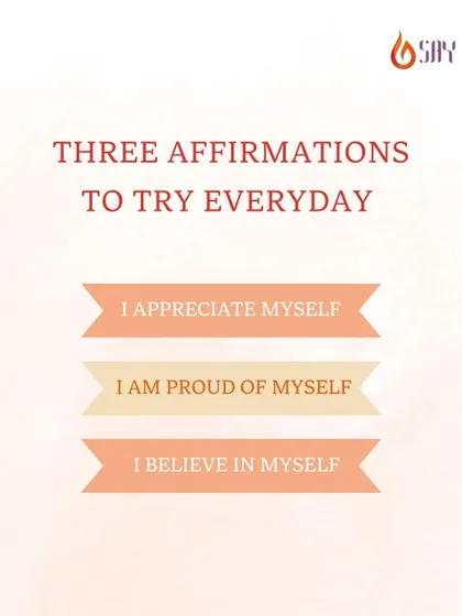 Try these three affirmations every day: I appreciate myself, I am proud of myself, I believe in myself. They are powerful tools to create a positive mindset.
