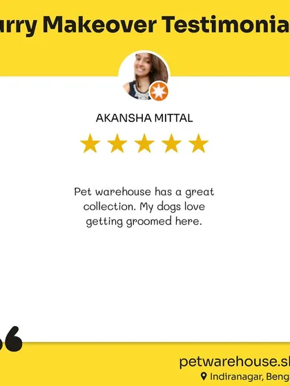 Akansha Mittal's review says it all: "Pet warehouse has a great collection. My dogs love getting groomed here." We strive to be the store for happy pets.