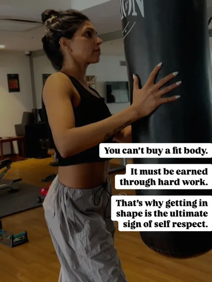You can't buy a fit body. It must be earned through hard work, which makes getting in shape the ultimate sign of self-respect.